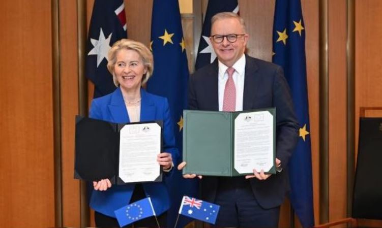 Bashkimi Evropian dhe Australia nënshkruajnë marrëveshje për tregti të lirë