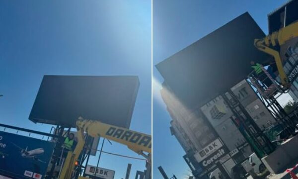 Nis aksioni për largimin e ekraneve pa leje në Prishtinë, Përparim Rama ndan pamje