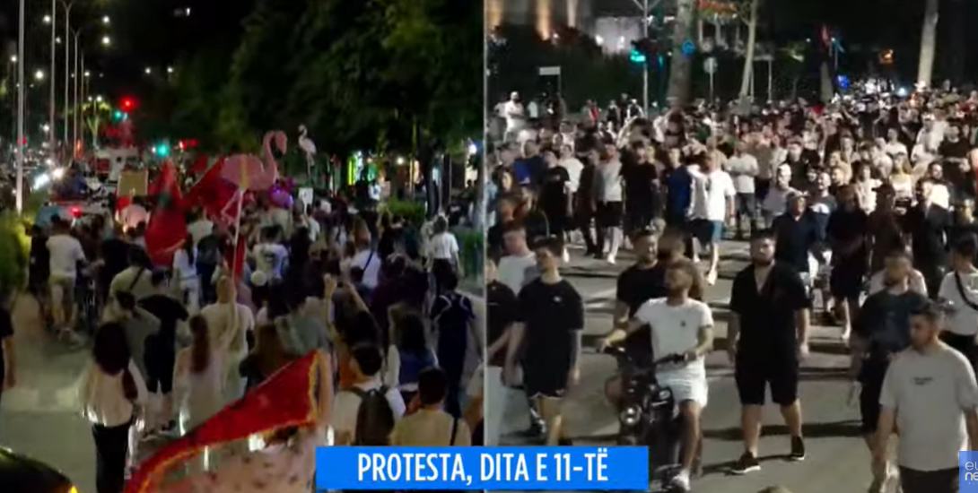 Dita e 11-të e protestës, aktivistët dhe qytetarët largohen nga Kryeministria – vijojnë marshimin në rrugët e Tiranës