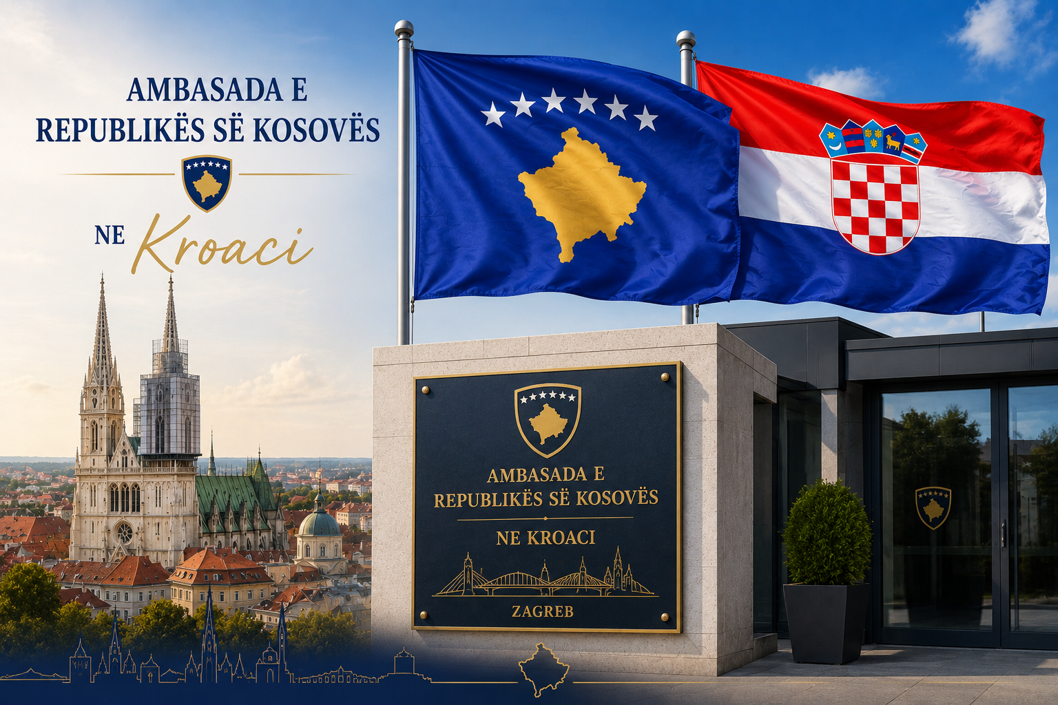 Ambasada e Kosovës në Kroaci shpërndau ushqime për bashkatdhetarët në pikën kufitare Bajakovo