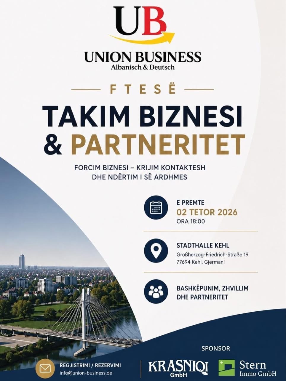Unioni i Bizneseve Shqiptaro-Gjermane bashkon bizneset në Kehl më 2 tetor